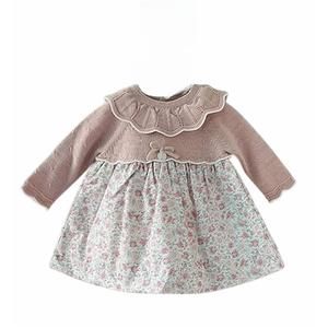 NEW MARTIN ARANDA baby girl's knit & floral dress in pink